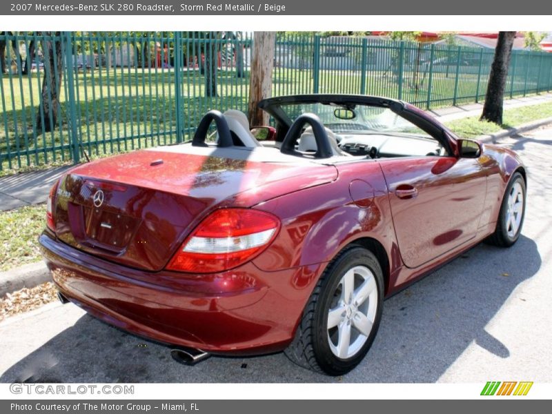Storm Red Metallic / Beige 2007 Mercedes-Benz SLK 280 Roadster