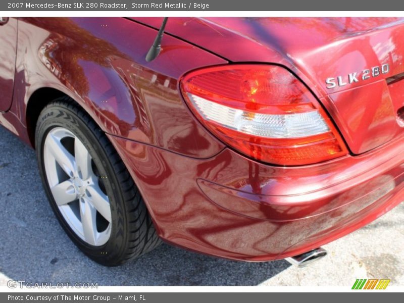 Storm Red Metallic / Beige 2007 Mercedes-Benz SLK 280 Roadster