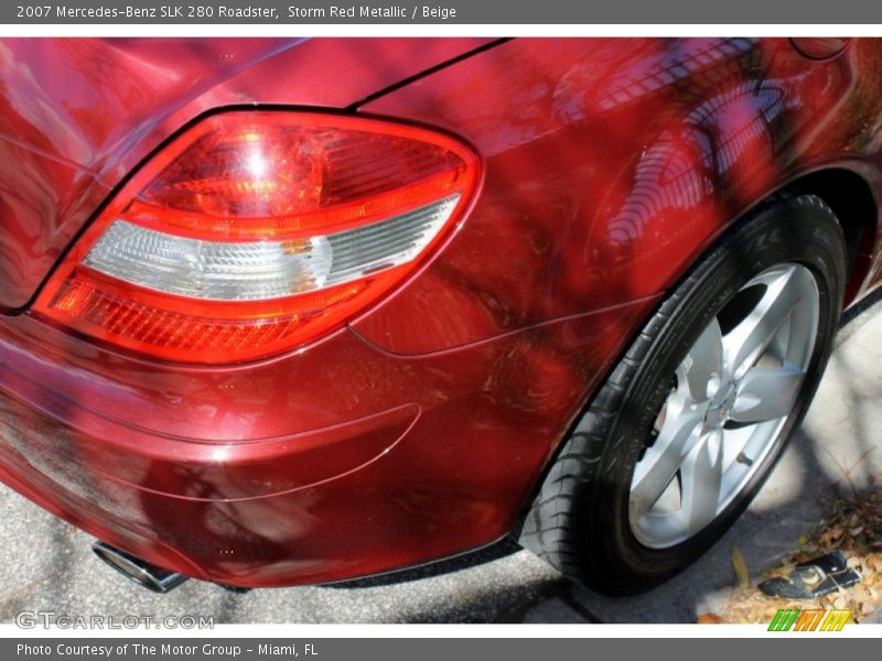 Storm Red Metallic / Beige 2007 Mercedes-Benz SLK 280 Roadster