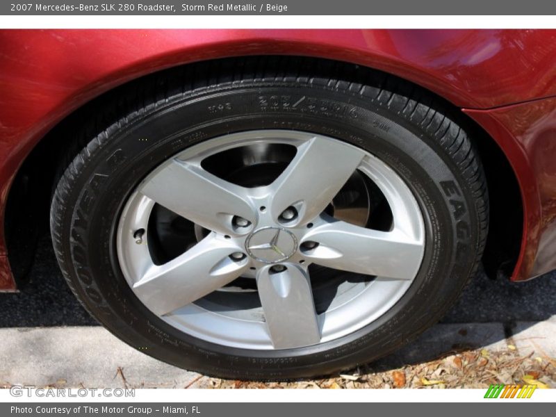 Storm Red Metallic / Beige 2007 Mercedes-Benz SLK 280 Roadster