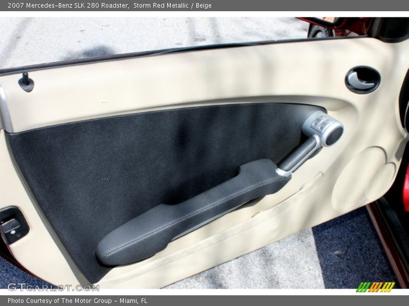 Storm Red Metallic / Beige 2007 Mercedes-Benz SLK 280 Roadster
