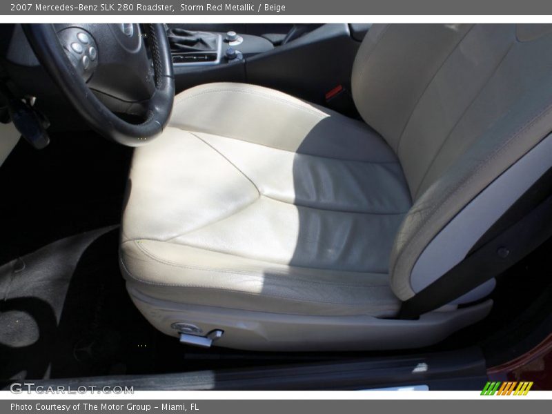 Storm Red Metallic / Beige 2007 Mercedes-Benz SLK 280 Roadster