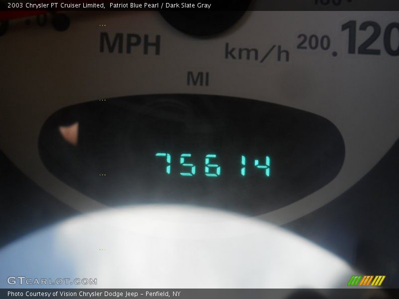 Patriot Blue Pearl / Dark Slate Gray 2003 Chrysler PT Cruiser Limited