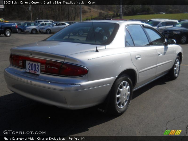 Sterling Silver Metallic / Medium Gray 2003 Buick Century Custom