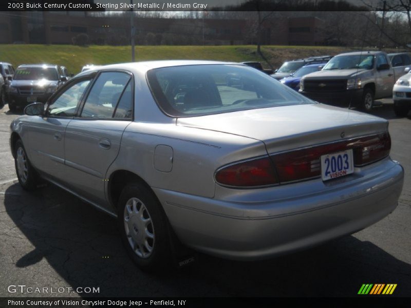 Sterling Silver Metallic / Medium Gray 2003 Buick Century Custom