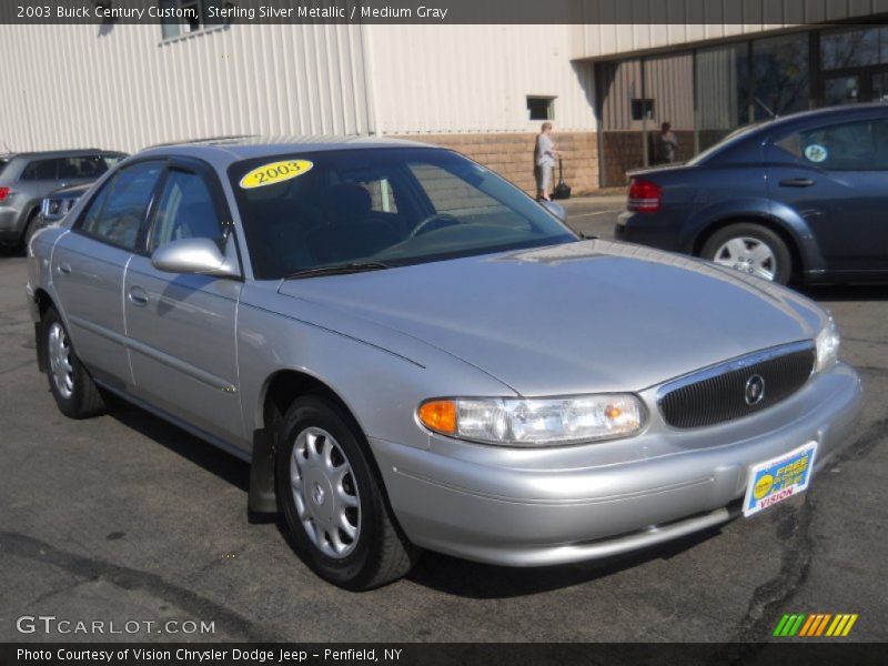 Sterling Silver Metallic / Medium Gray 2003 Buick Century Custom