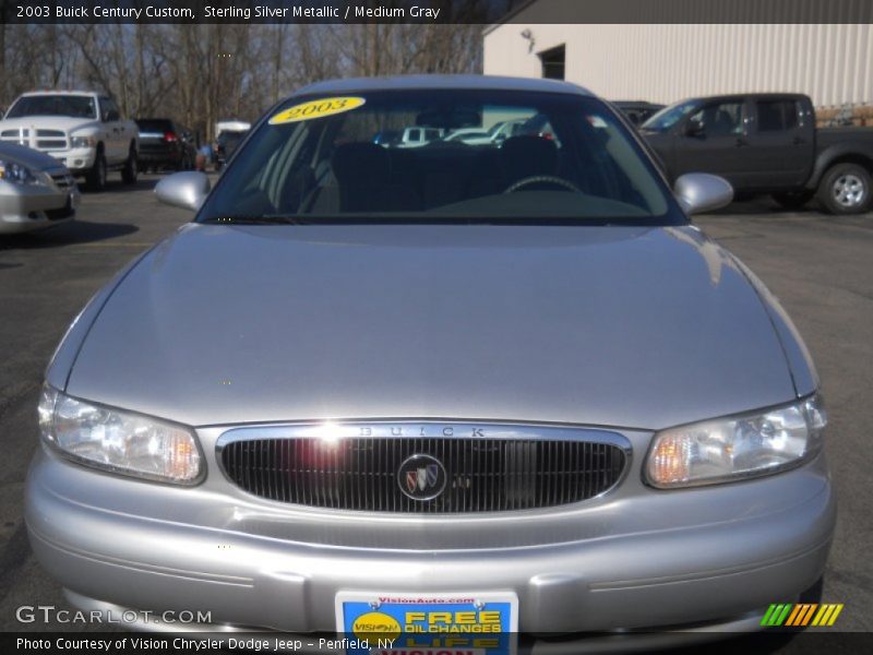 Sterling Silver Metallic / Medium Gray 2003 Buick Century Custom