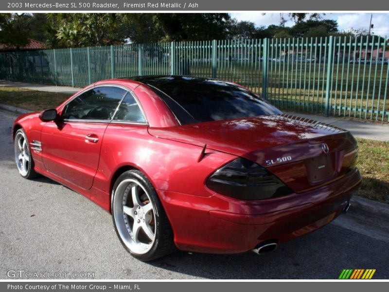 Firemist Red Metallic / Ash 2003 Mercedes-Benz SL 500 Roadster