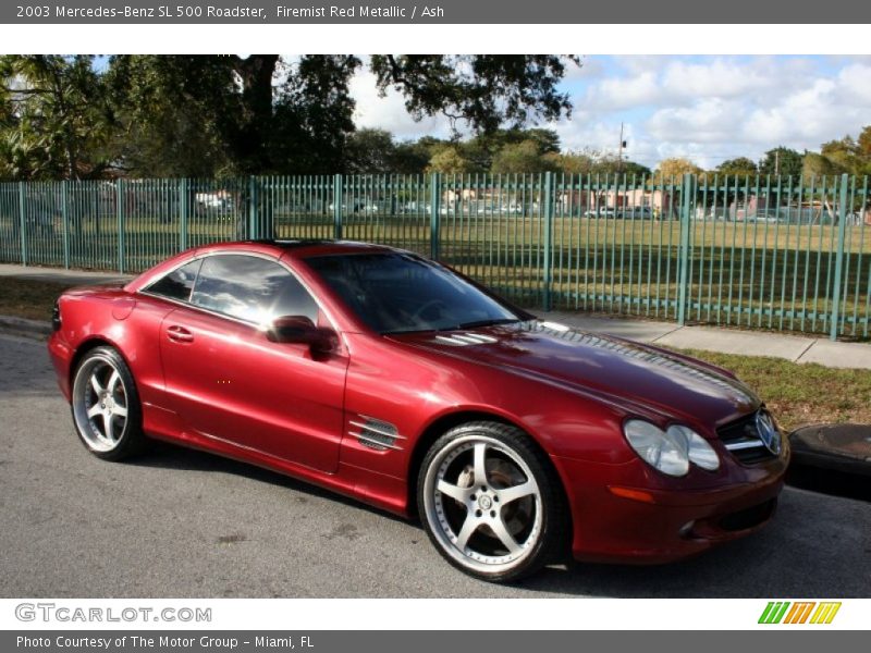 Firemist Red Metallic / Ash 2003 Mercedes-Benz SL 500 Roadster