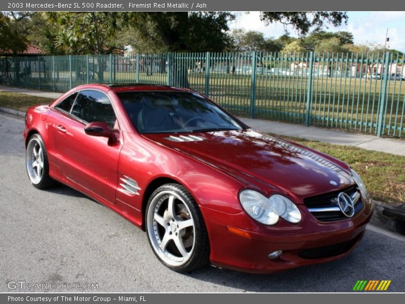 Firemist Red Metallic / Ash 2003 Mercedes-Benz SL 500 Roadster