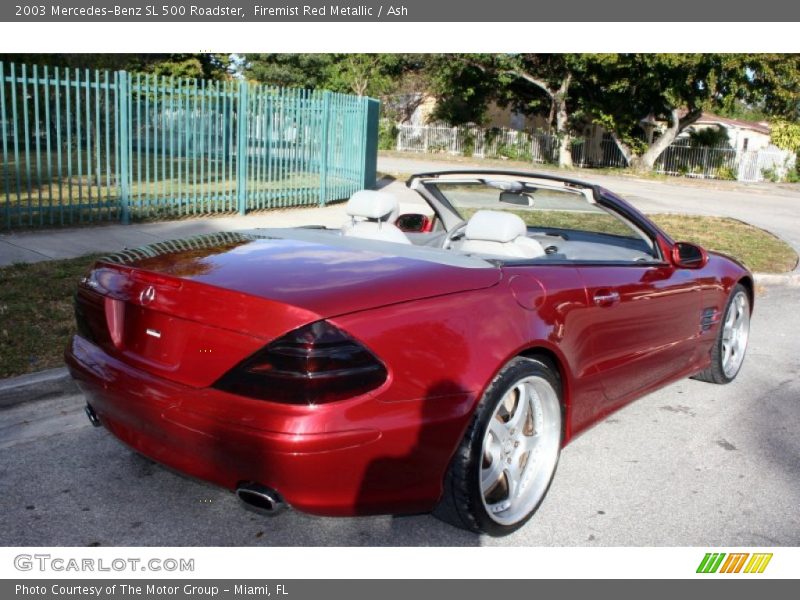 Firemist Red Metallic / Ash 2003 Mercedes-Benz SL 500 Roadster