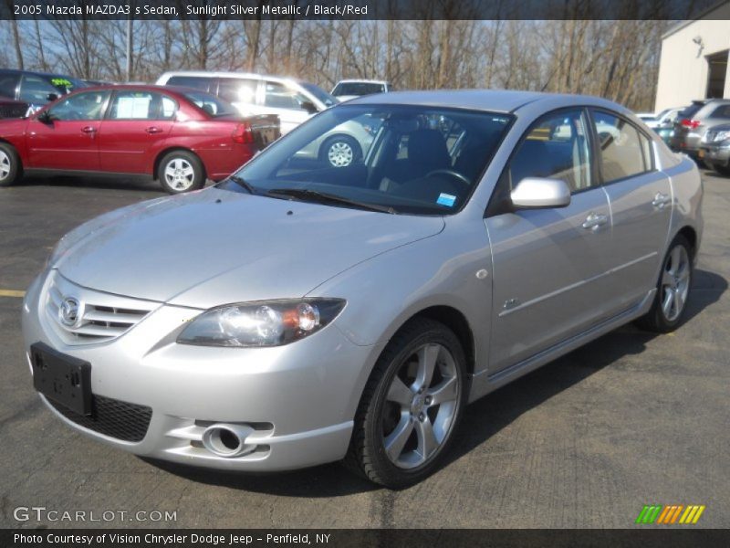 Sunlight Silver Metallic / Black/Red 2005 Mazda MAZDA3 s Sedan