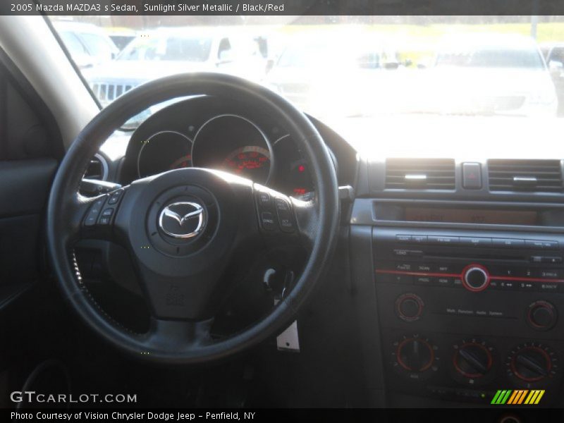 Sunlight Silver Metallic / Black/Red 2005 Mazda MAZDA3 s Sedan