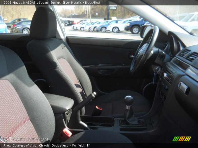 Sunlight Silver Metallic / Black/Red 2005 Mazda MAZDA3 s Sedan