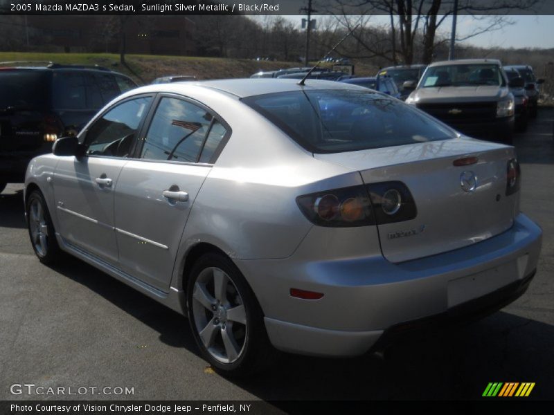 Sunlight Silver Metallic / Black/Red 2005 Mazda MAZDA3 s Sedan