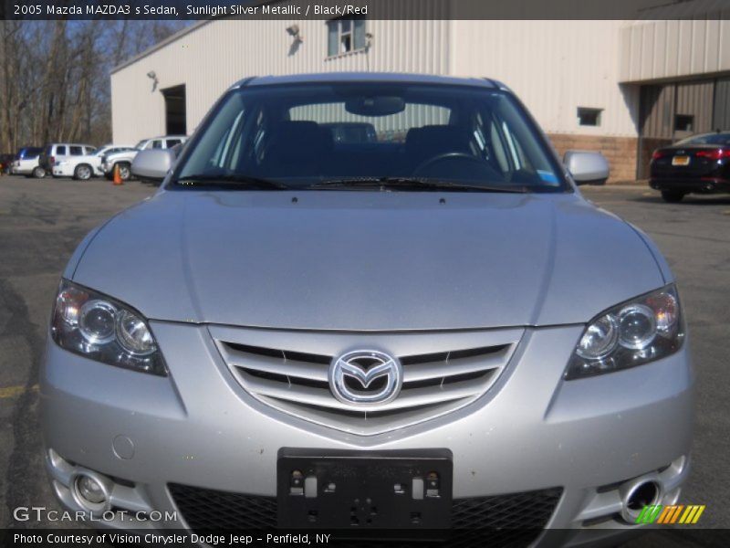 Sunlight Silver Metallic / Black/Red 2005 Mazda MAZDA3 s Sedan