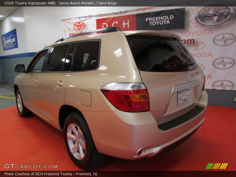Sandy Beach Metallic / Sand Beige 2008 Toyota Highlander 4WD