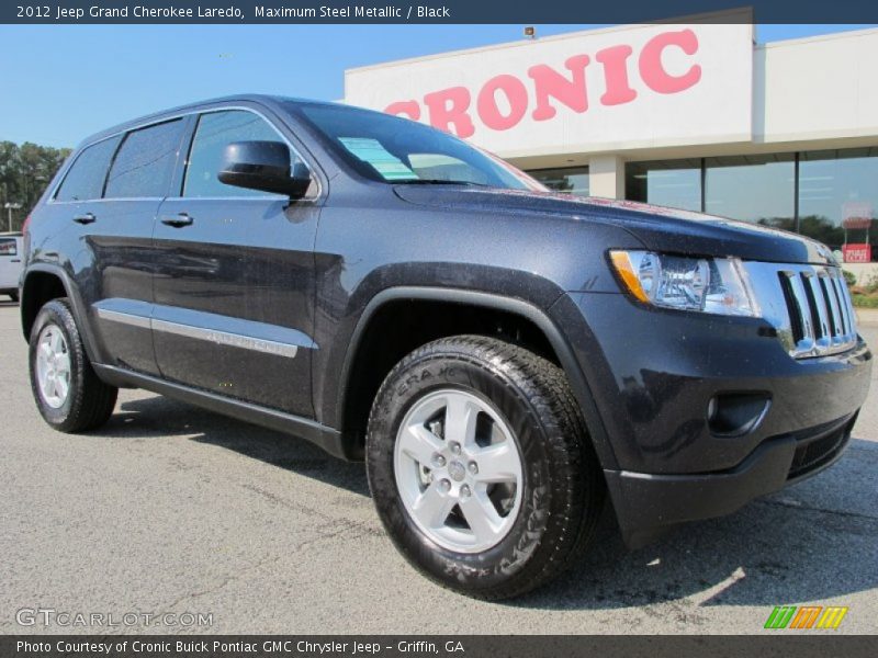 Maximum Steel Metallic / Black 2012 Jeep Grand Cherokee Laredo