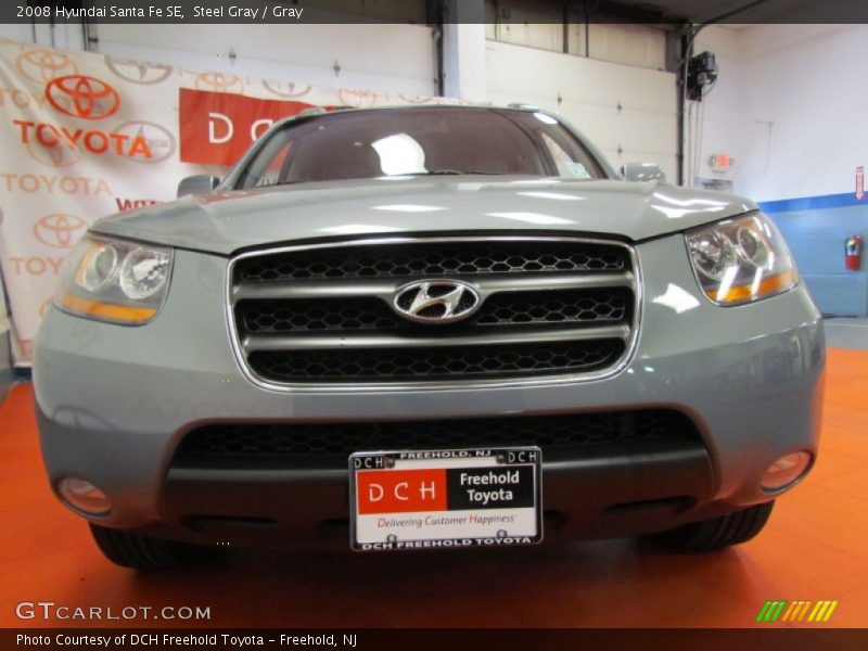 Steel Gray / Gray 2008 Hyundai Santa Fe SE