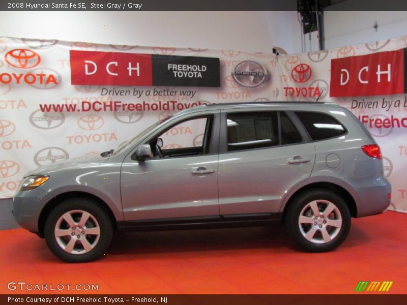 Steel Gray / Gray 2008 Hyundai Santa Fe SE