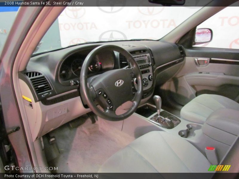 Steel Gray / Gray 2008 Hyundai Santa Fe SE