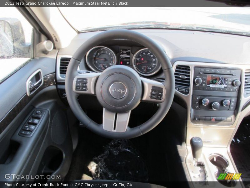 Maximum Steel Metallic / Black 2012 Jeep Grand Cherokee Laredo