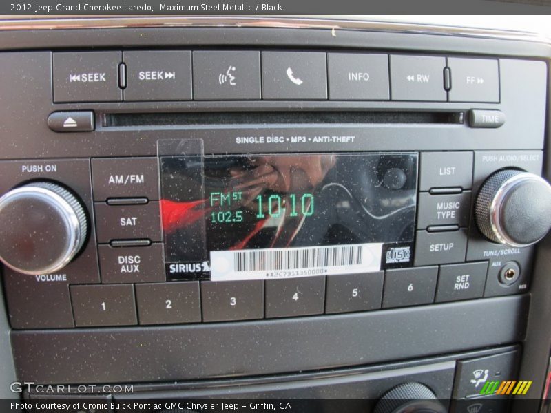 Maximum Steel Metallic / Black 2012 Jeep Grand Cherokee Laredo