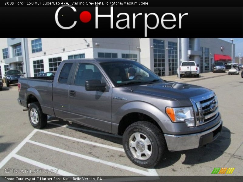 Sterling Grey Metallic / Stone/Medium Stone 2009 Ford F150 XLT SuperCab 4x4