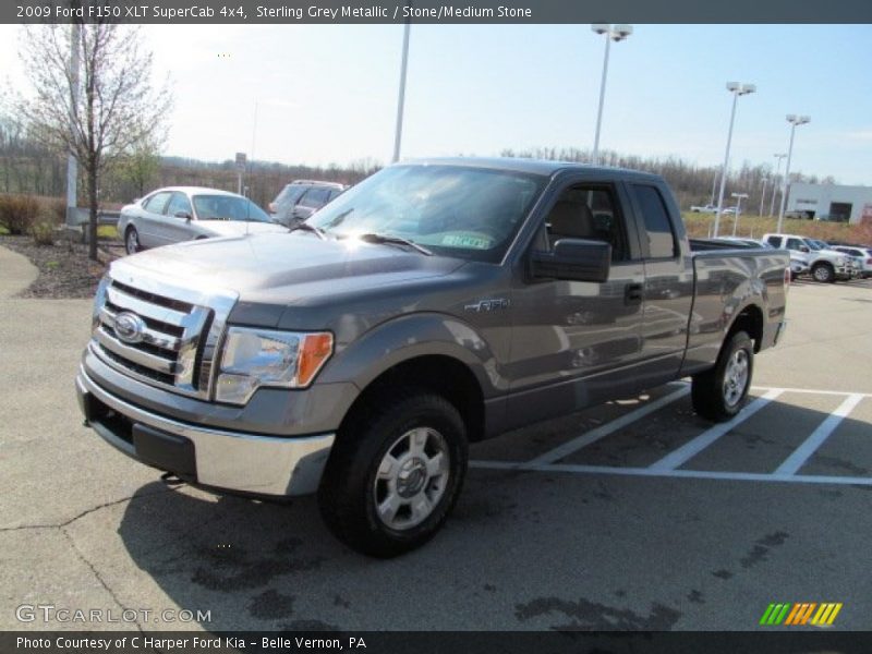 Sterling Grey Metallic / Stone/Medium Stone 2009 Ford F150 XLT SuperCab 4x4