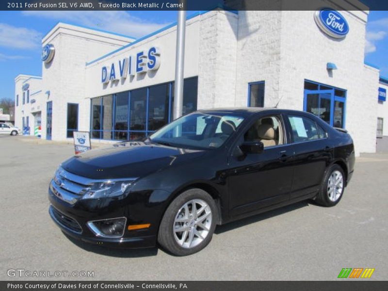 Tuxedo Black Metallic / Camel 2011 Ford Fusion SEL V6 AWD