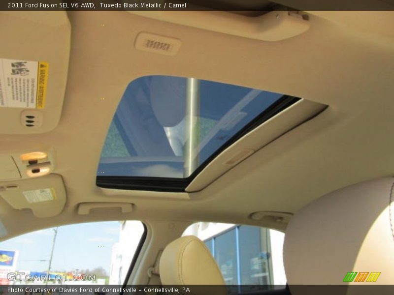 Tuxedo Black Metallic / Camel 2011 Ford Fusion SEL V6 AWD