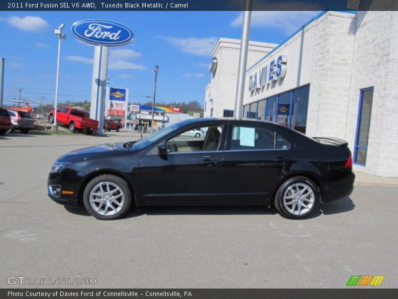 Tuxedo Black Metallic / Camel 2011 Ford Fusion SEL V6 AWD