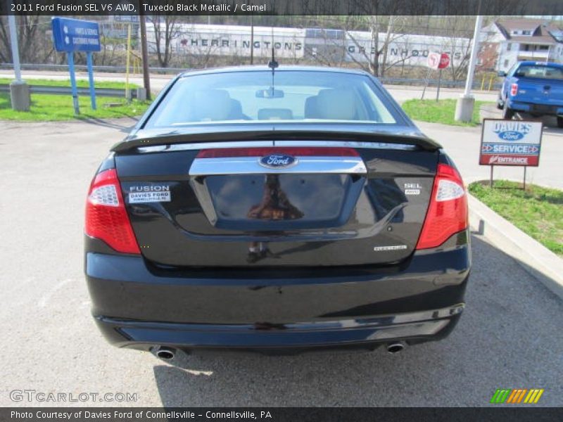 Tuxedo Black Metallic / Camel 2011 Ford Fusion SEL V6 AWD