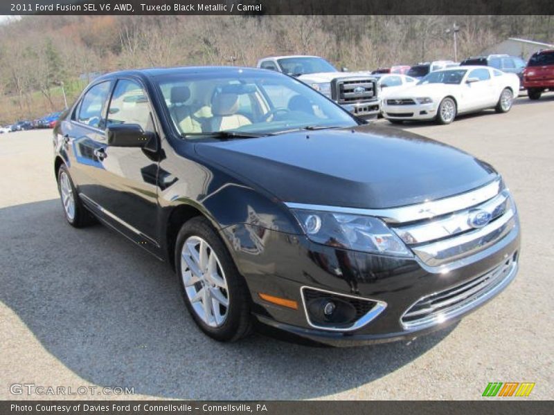 Tuxedo Black Metallic / Camel 2011 Ford Fusion SEL V6 AWD
