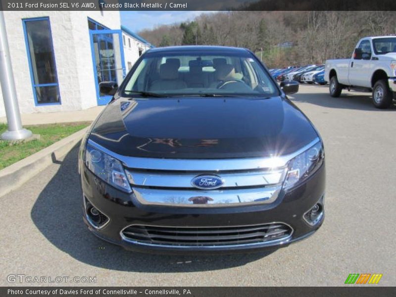 Tuxedo Black Metallic / Camel 2011 Ford Fusion SEL V6 AWD