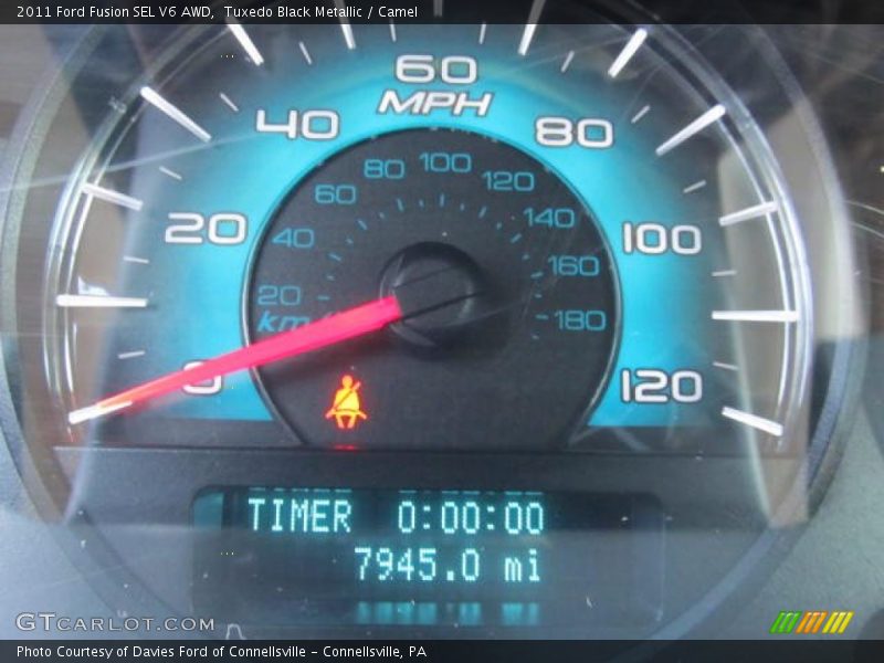 Tuxedo Black Metallic / Camel 2011 Ford Fusion SEL V6 AWD