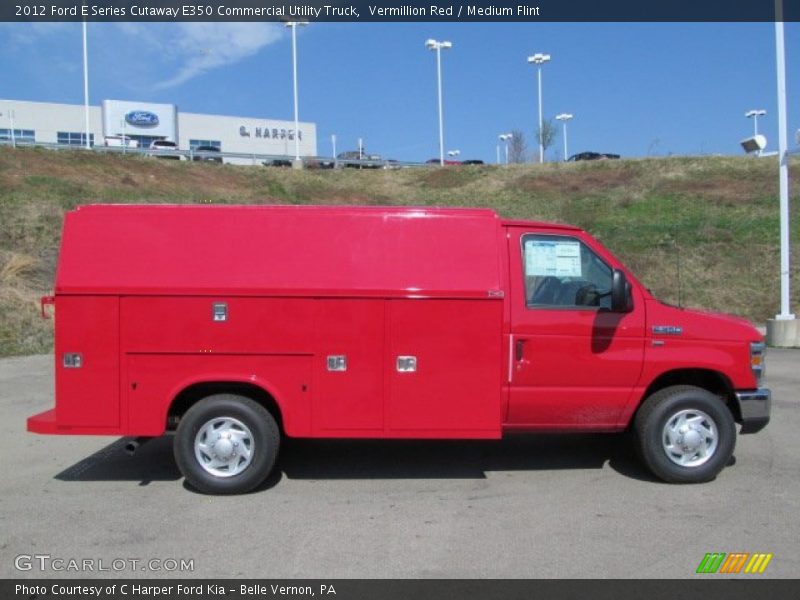 Vermillion Red / Medium Flint 2012 Ford E Series Cutaway E350 Commercial Utility Truck