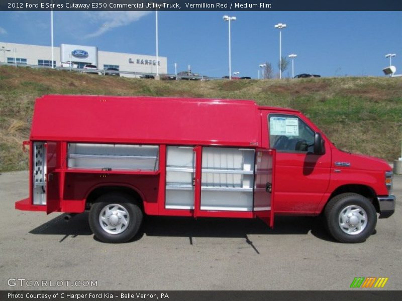 Vermillion Red / Medium Flint 2012 Ford E Series Cutaway E350 Commercial Utility Truck