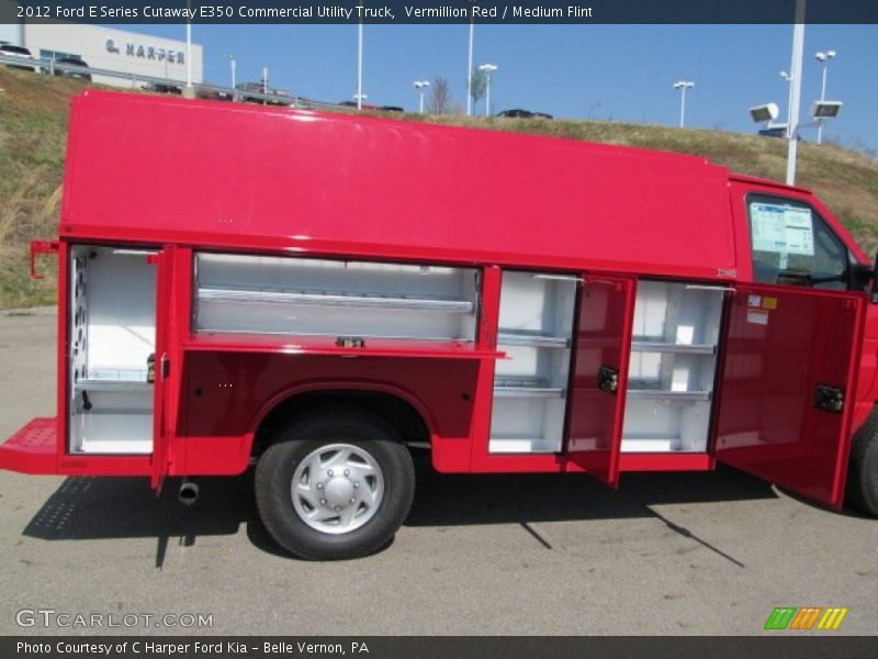 Vermillion Red / Medium Flint 2012 Ford E Series Cutaway E350 Commercial Utility Truck