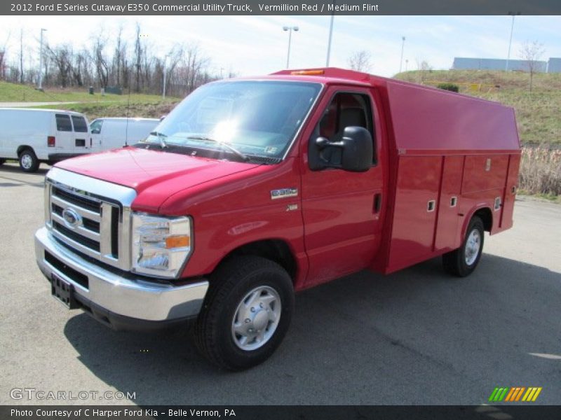 Vermillion Red / Medium Flint 2012 Ford E Series Cutaway E350 Commercial Utility Truck