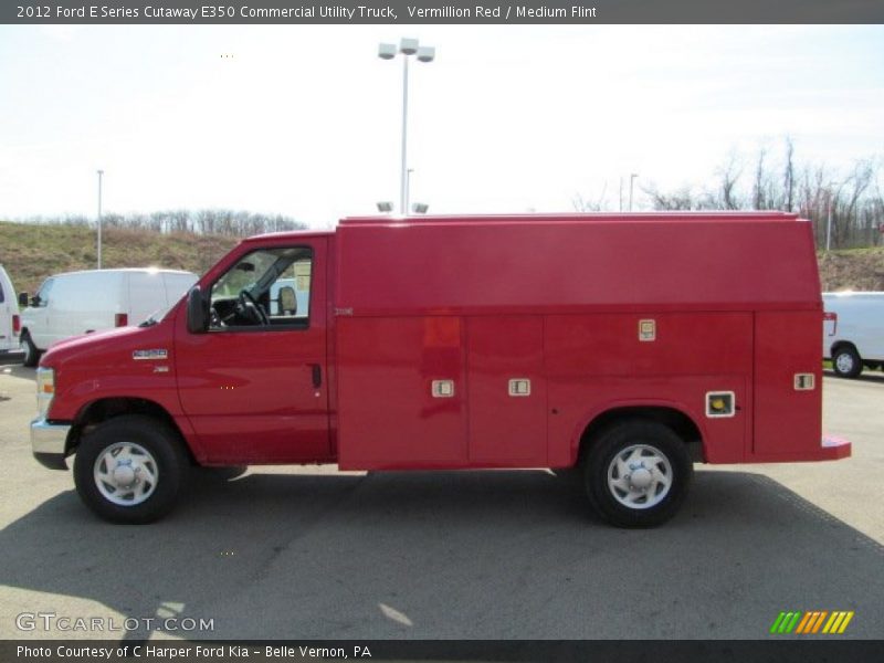Vermillion Red / Medium Flint 2012 Ford E Series Cutaway E350 Commercial Utility Truck