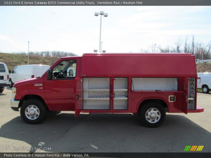 Vermillion Red / Medium Flint 2012 Ford E Series Cutaway E350 Commercial Utility Truck