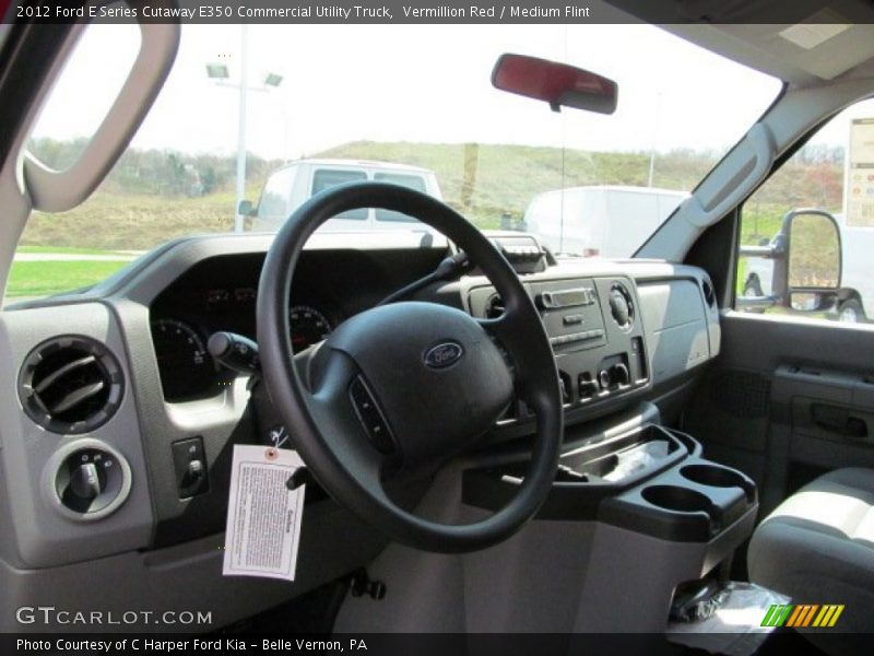 Vermillion Red / Medium Flint 2012 Ford E Series Cutaway E350 Commercial Utility Truck