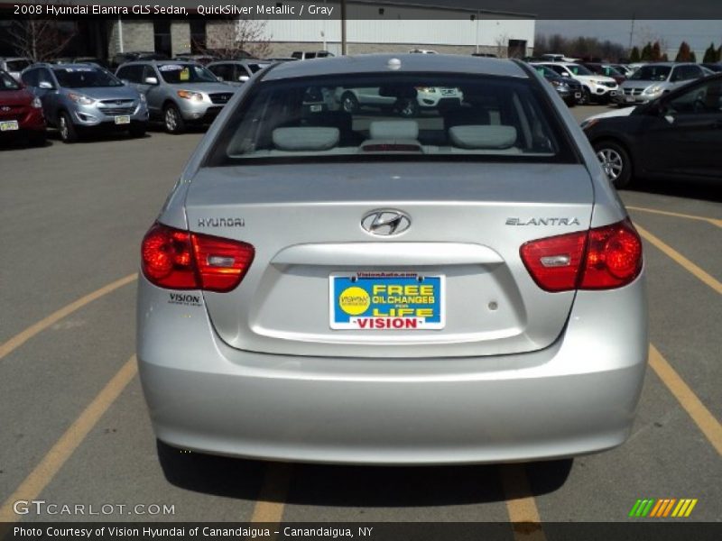 QuickSilver Metallic / Gray 2008 Hyundai Elantra GLS Sedan