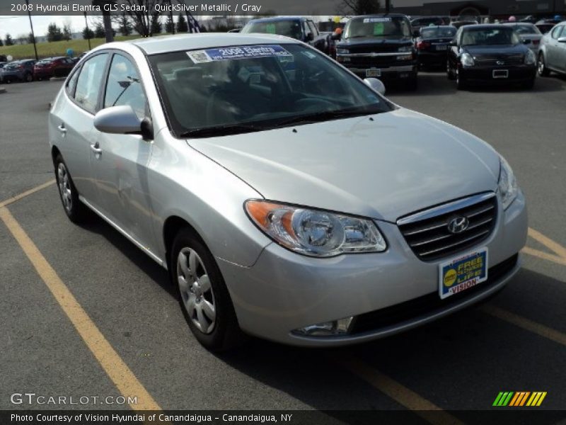 QuickSilver Metallic / Gray 2008 Hyundai Elantra GLS Sedan