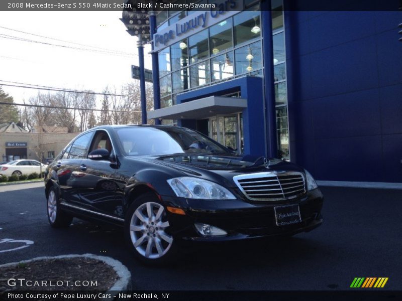 Black / Cashmere/Savanna 2008 Mercedes-Benz S 550 4Matic Sedan