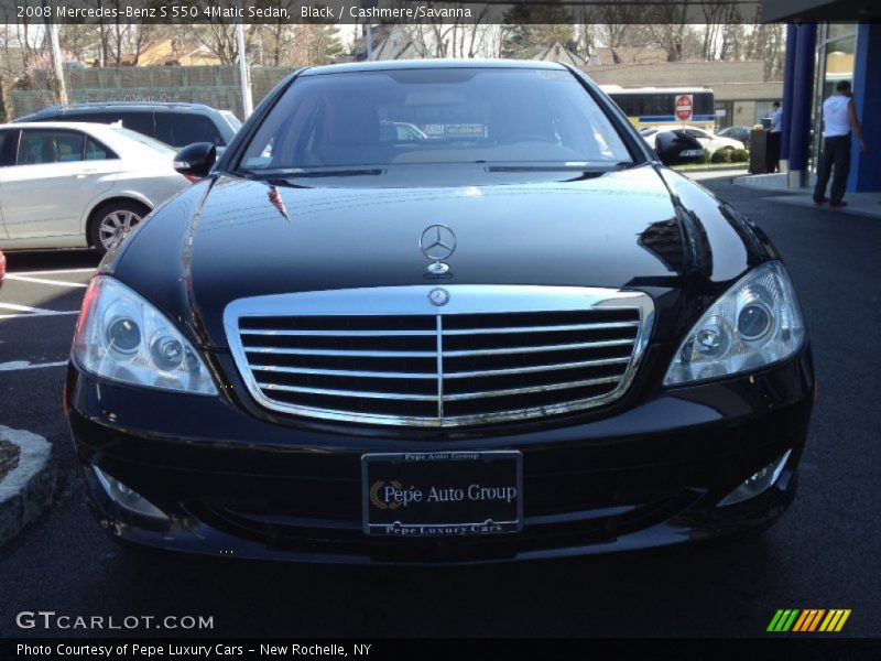 Black / Cashmere/Savanna 2008 Mercedes-Benz S 550 4Matic Sedan