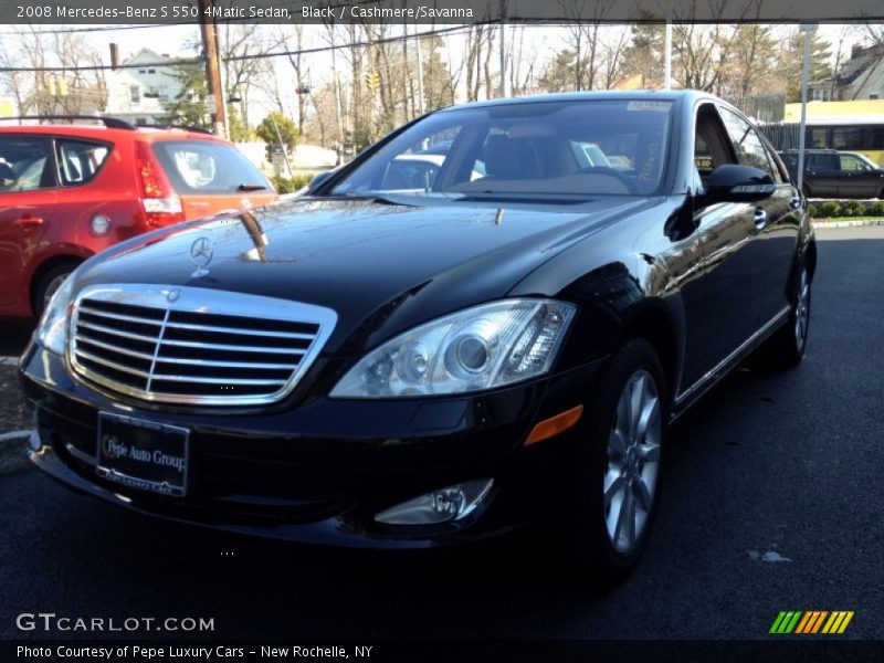 Black / Cashmere/Savanna 2008 Mercedes-Benz S 550 4Matic Sedan