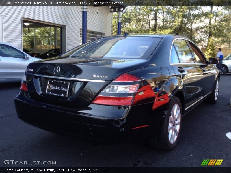 Black / Cashmere/Savanna 2008 Mercedes-Benz S 550 4Matic Sedan