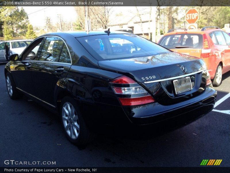 Black / Cashmere/Savanna 2008 Mercedes-Benz S 550 4Matic Sedan